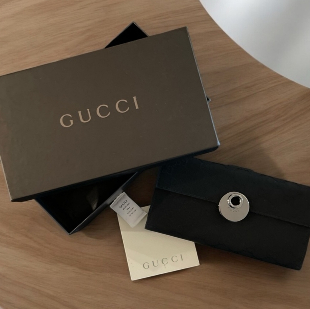 Gucci Monogram Eclipse Continental Wallet - image 1